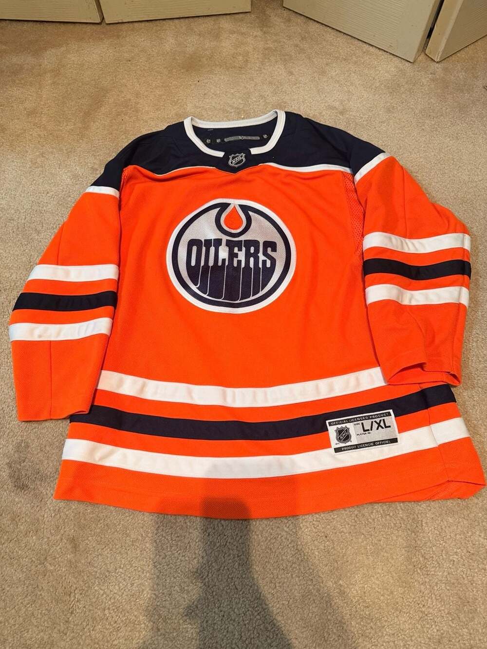 Edmonton Oilers Fanatics Home Hockey Jersey - Orange (i)